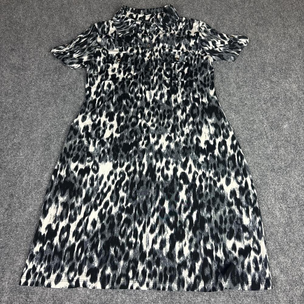 Black and white leopard print dress